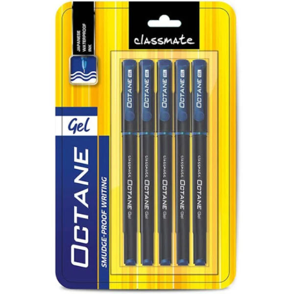 Classmate Octane Gel Pen - Blue (Pack of 5)