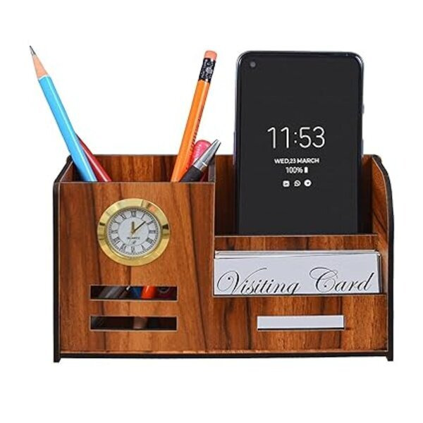 Wooden Desk Organizer Pen And Pencil Stand For Office/Pen Stand